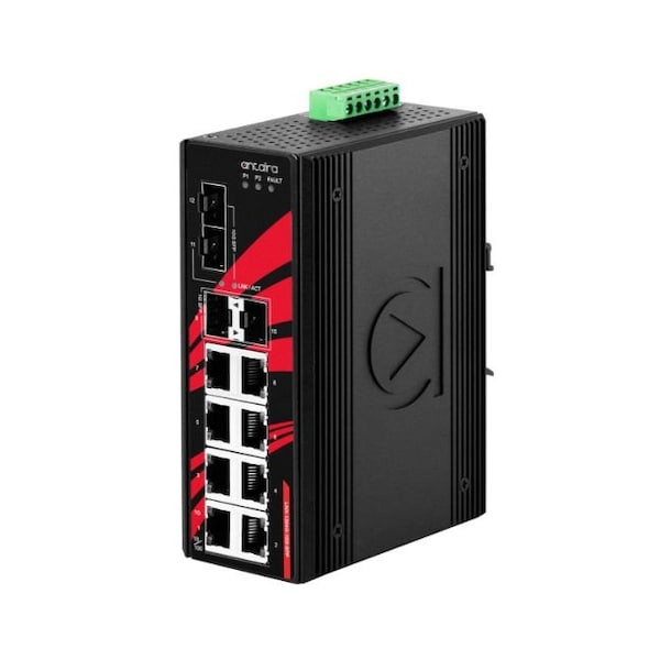 12-Port Industrial Gigabit Unmanaged Ethernet Switch